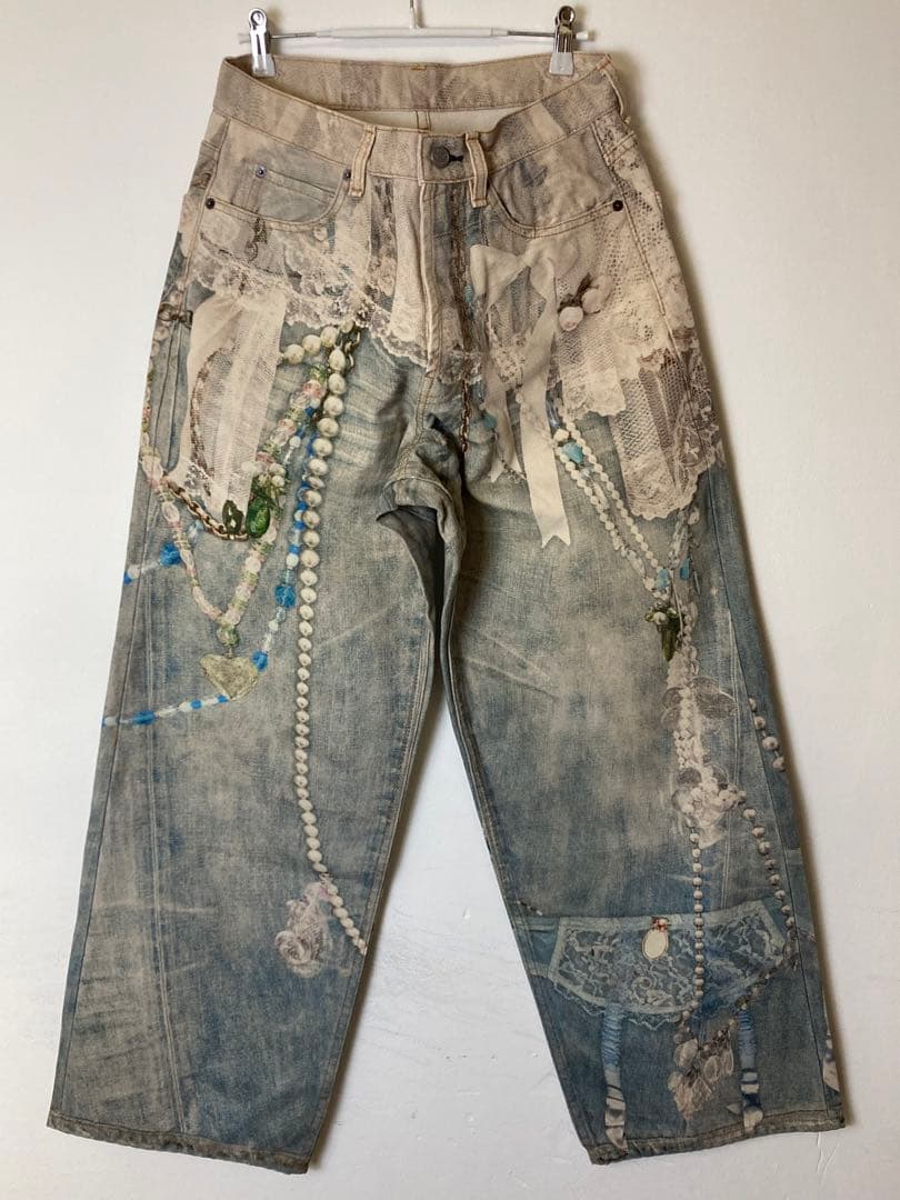 Acne Studios ビーズ＆レース装飾パンツ XSサイズ