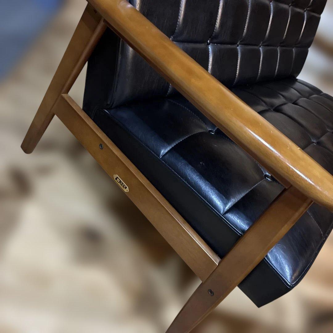 カリモク　2人掛けソファ　ブラック　FURNITURE