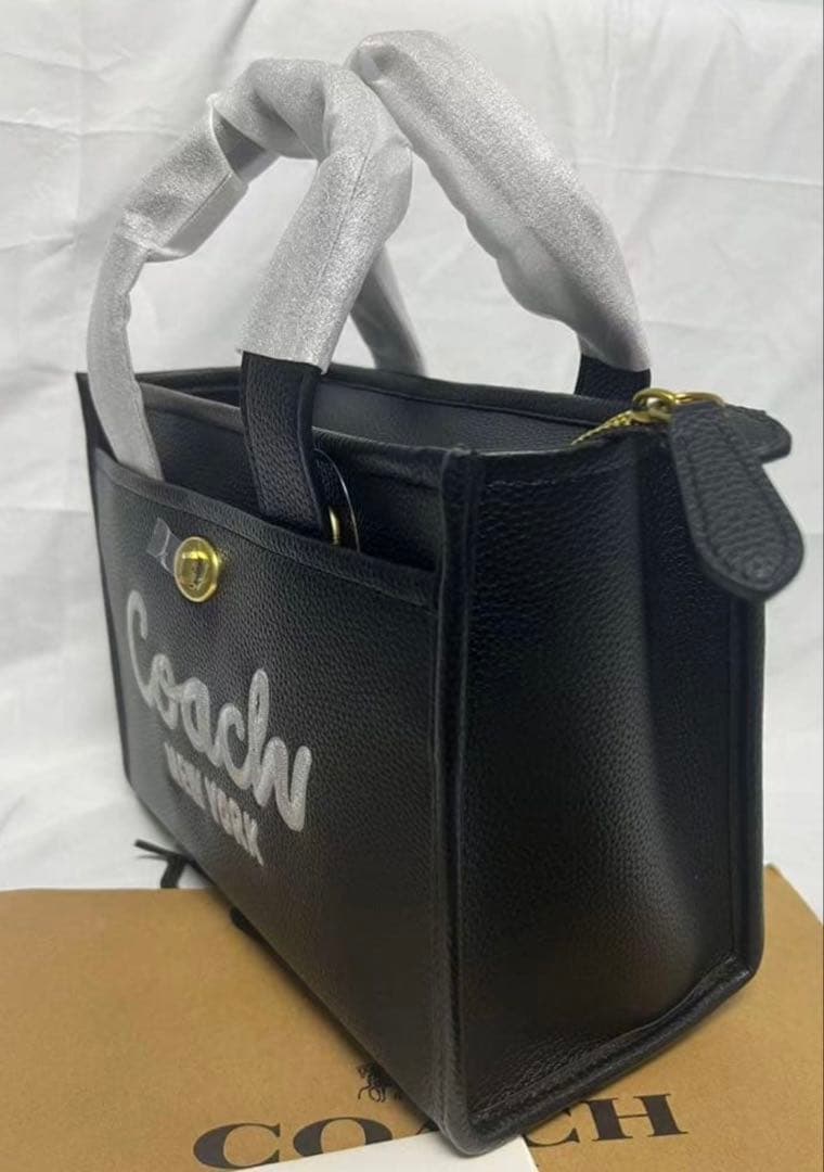 COACH コーチ カーゴ トートバッグ 26 2way レザー cam66 黒