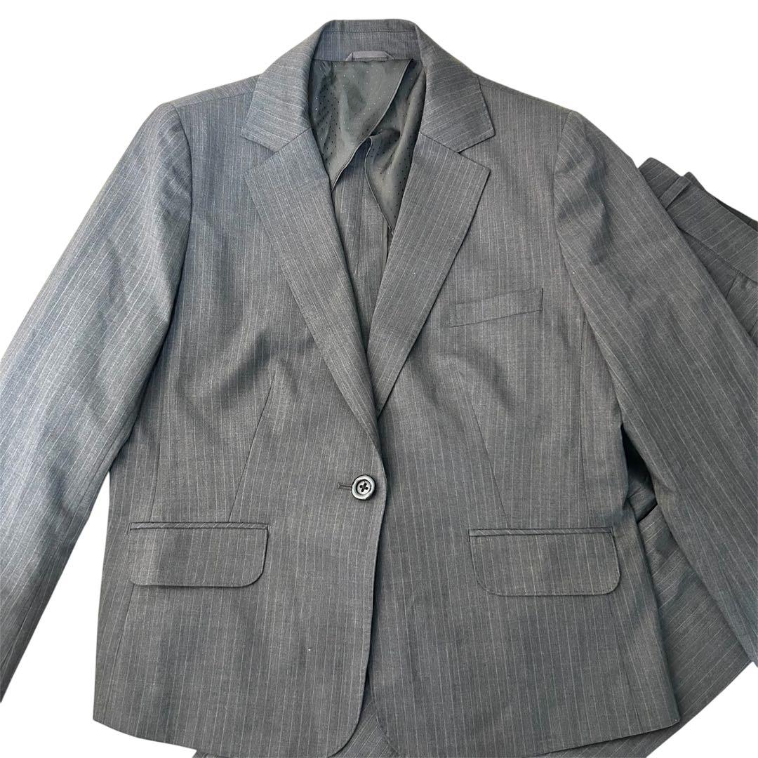 【大きいサイズ21号】　n-lineプレシャス　ビジネス　パンツスーツ　洗える