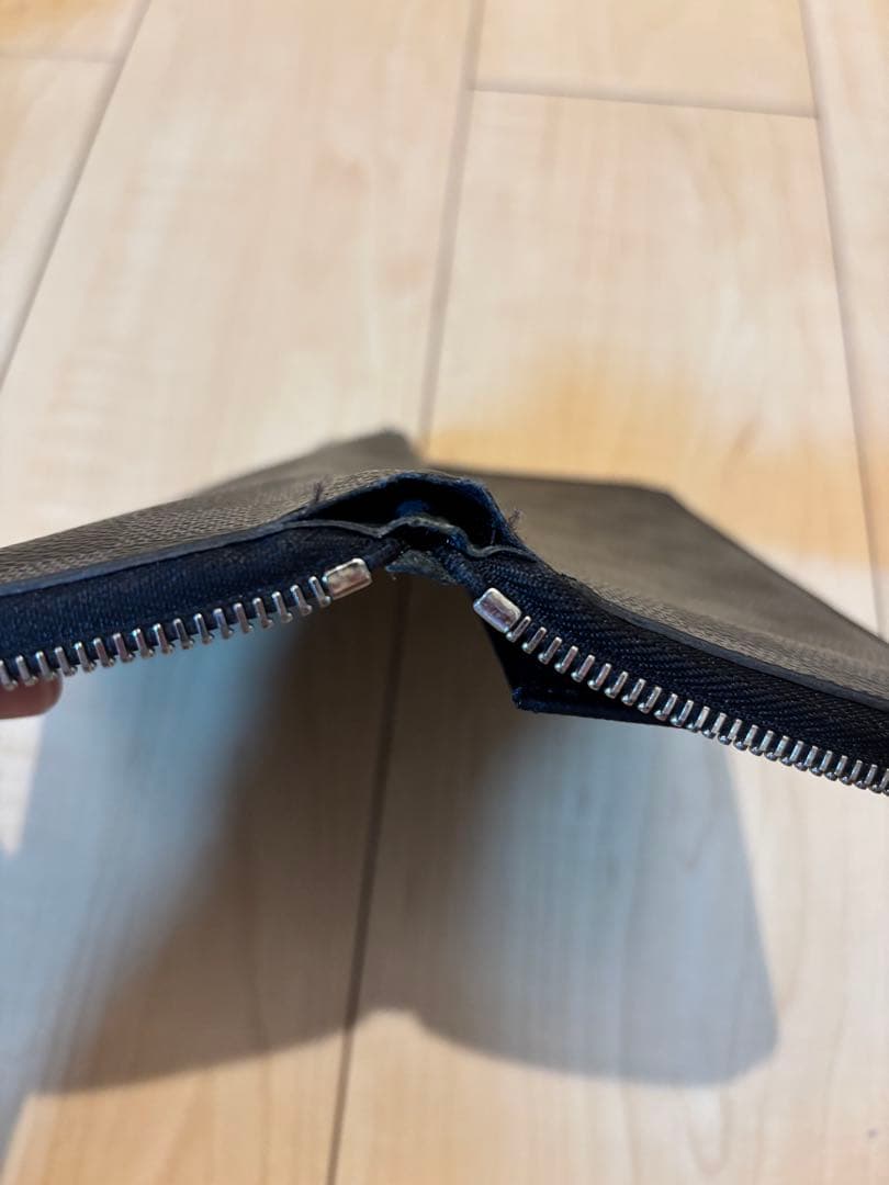 Louis Vuitton ブラック 長財布　ダミエ柄