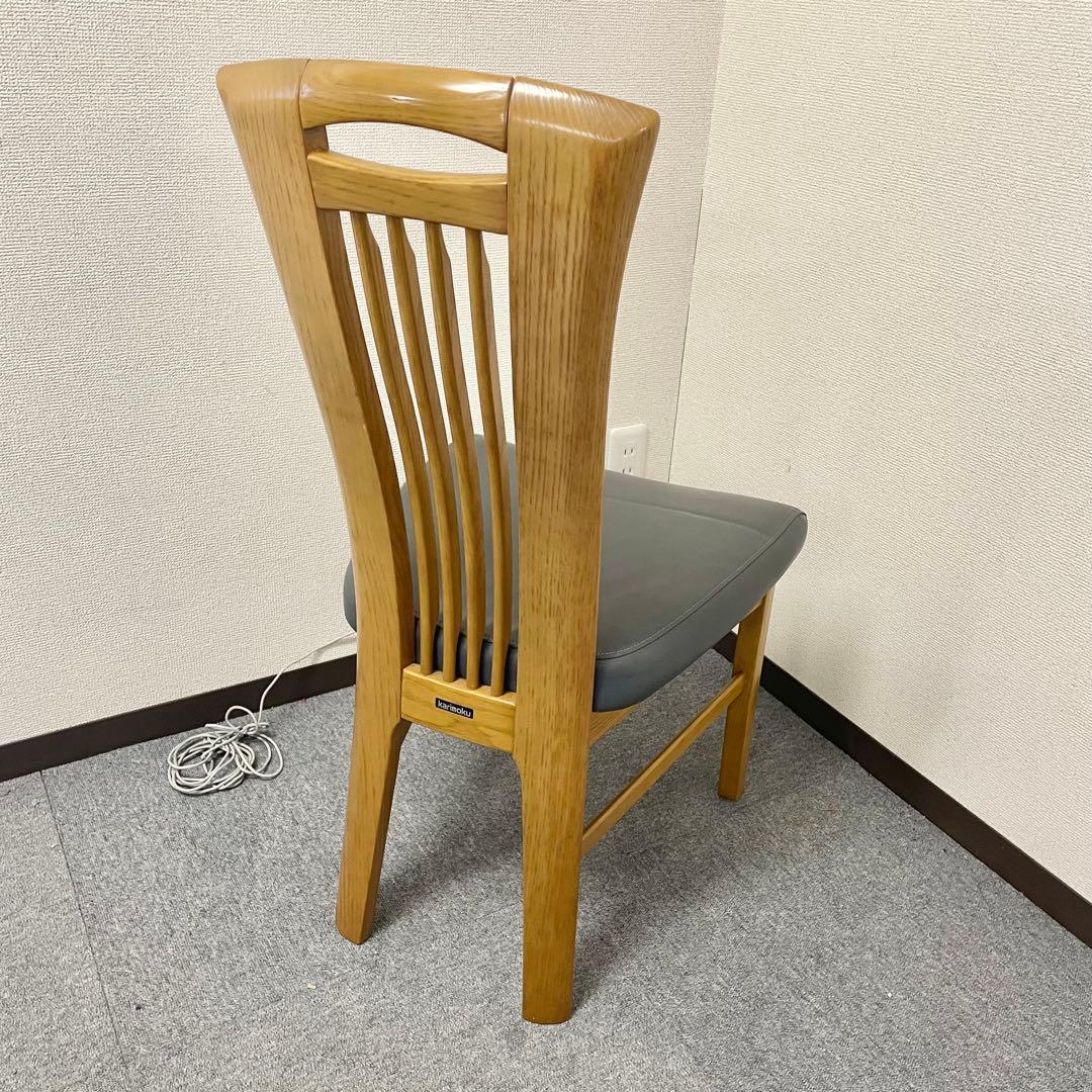 カリモク CD34モデル ダイニングチェア 合成皮革張 オーク材② F