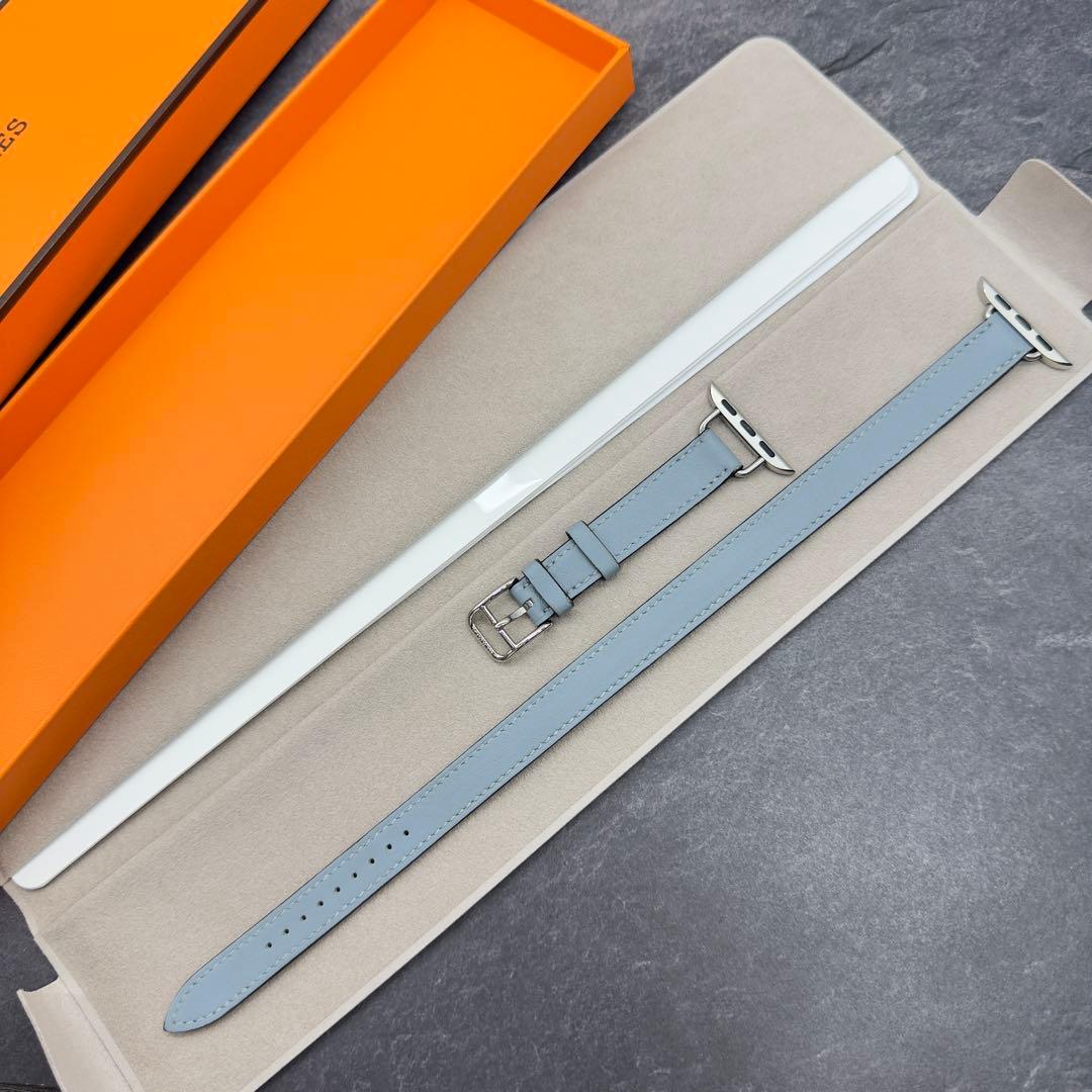 2743 Apple Watch エルメス　ブルーラン　ドゥブルトゥール　二重