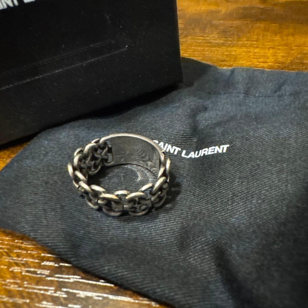 SAINT LAURENT チェーンリング シルバー