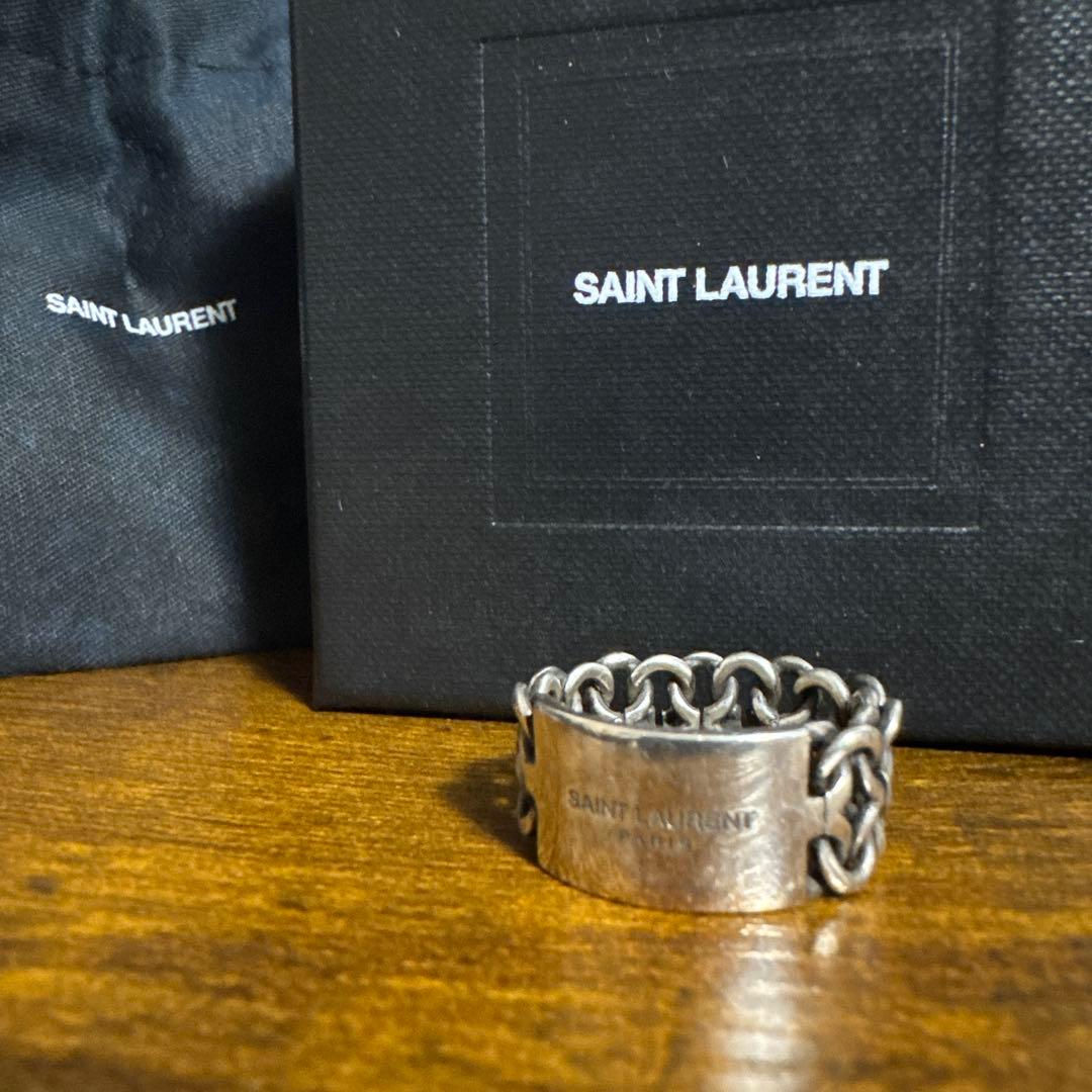 SAINT LAURENT チェーンリング シルバー