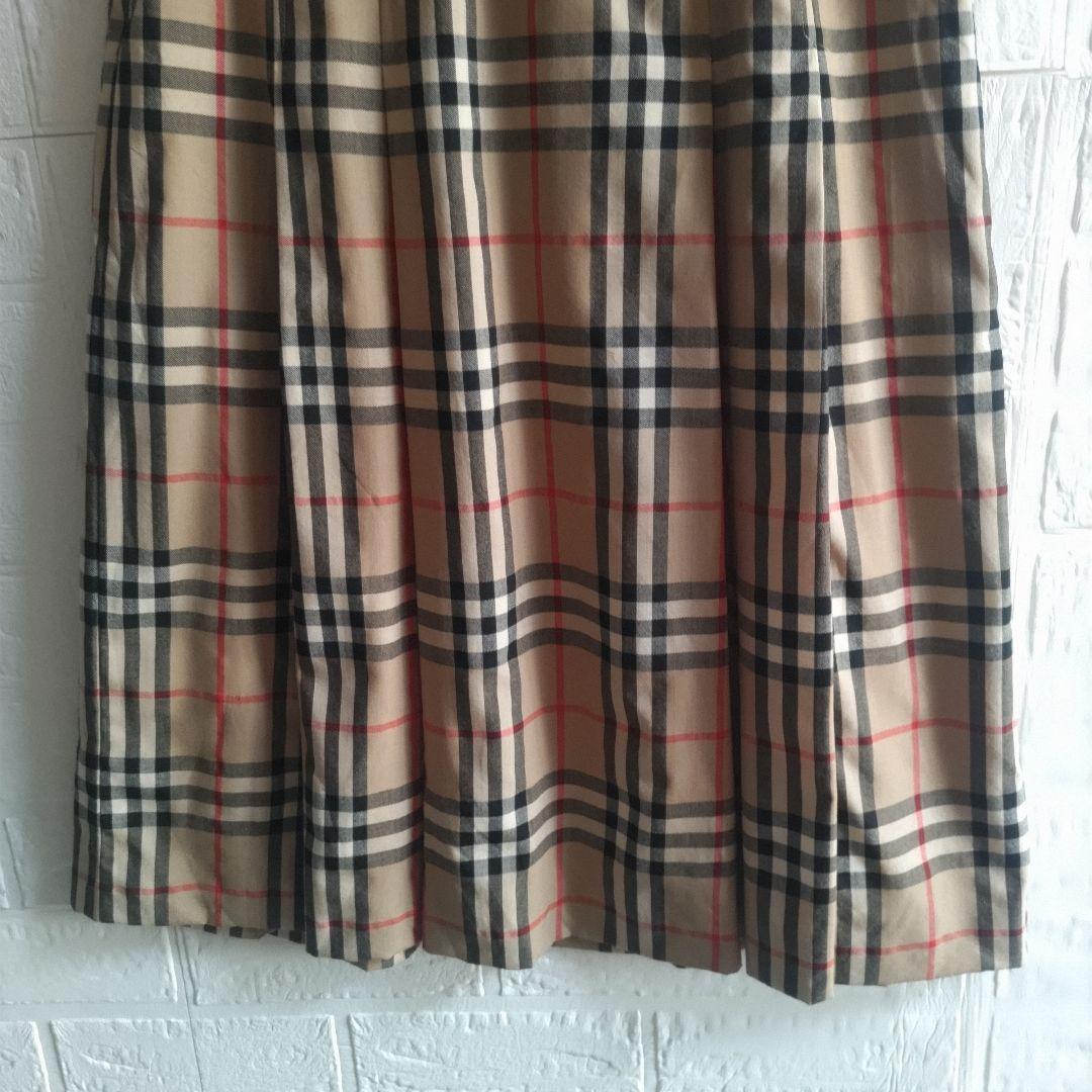 BURBERRY　バーバリーズ　ノバチェック　プリーツ　スカート　ウール