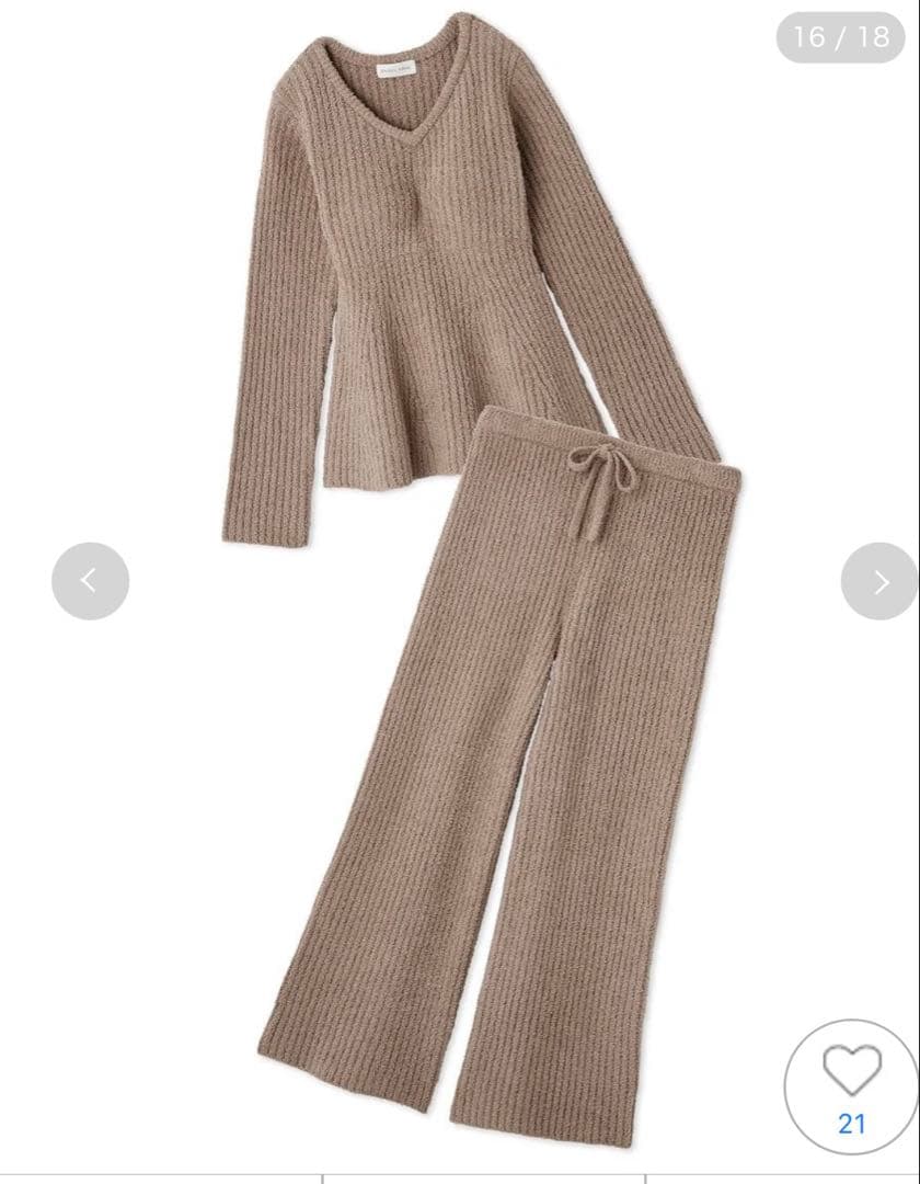 新品タグ付き スナイデルホーム ペプラムニットセットアップ