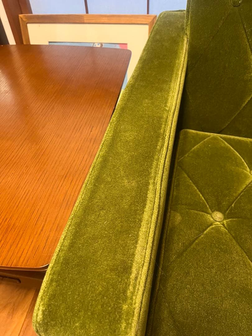 カリモク家具　カリモク60 ロビーチェア　モケットグリーン　1シーター　kチェア