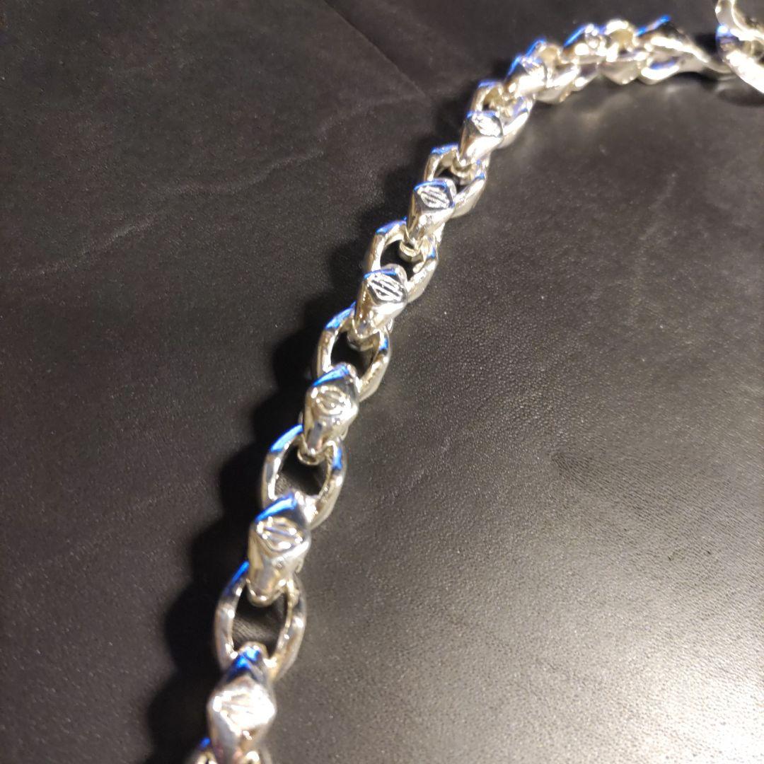 S925刻印 シ ルバーチェーンネックレス ウォレットチェーンハーレー乗りに