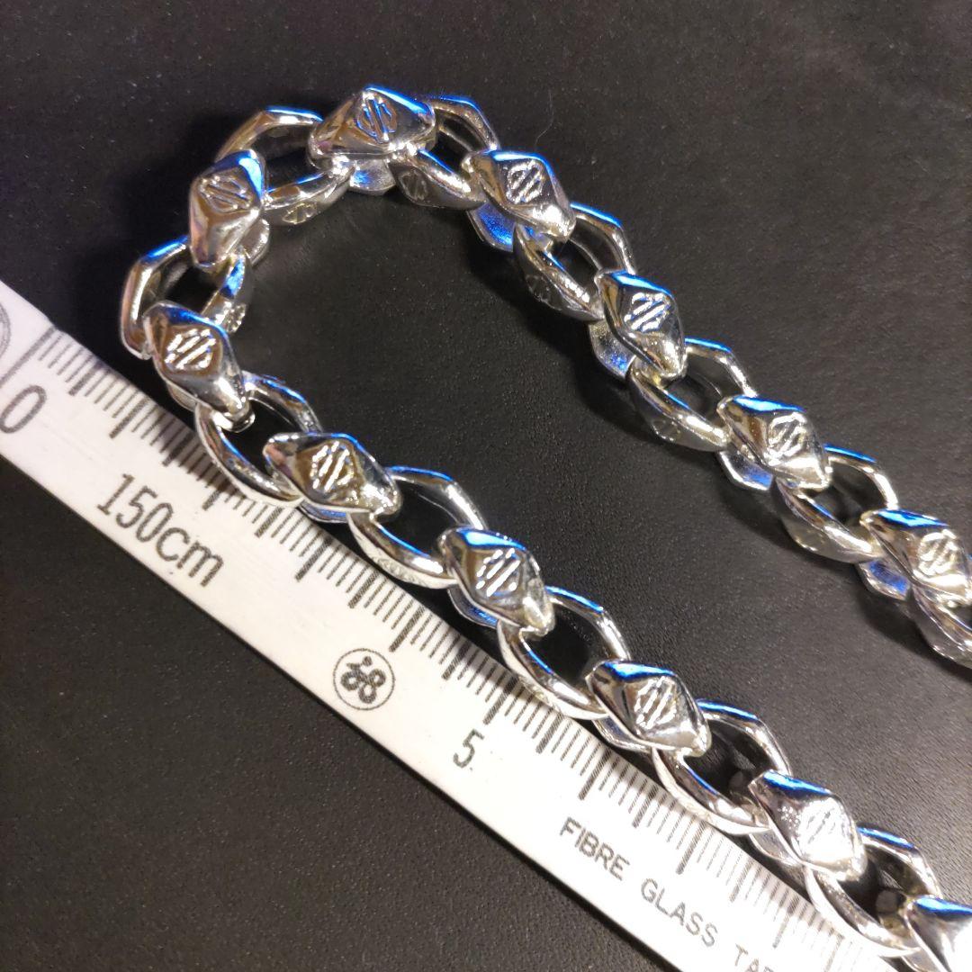 S925刻印 シ ルバーチェーンネックレス ウォレットチェーンハーレー乗りに