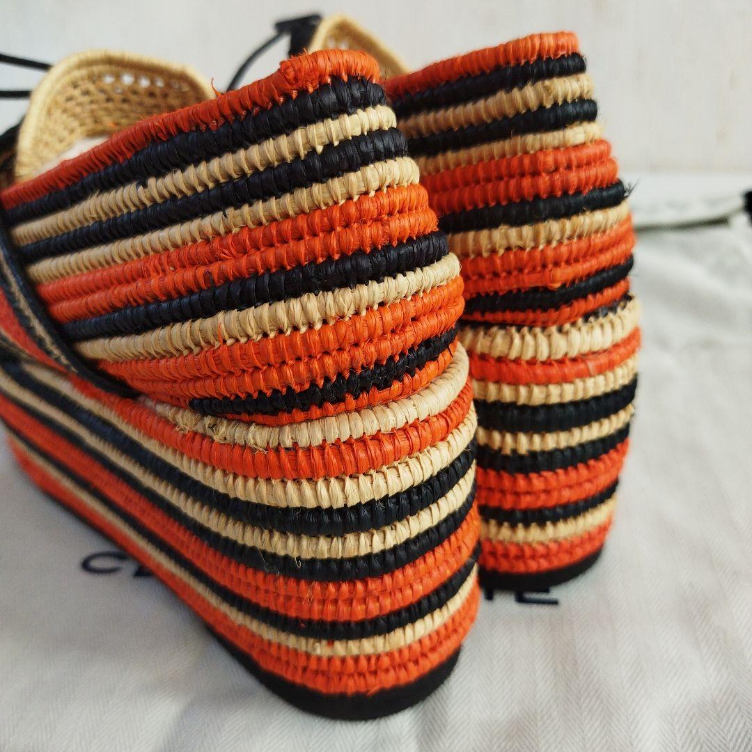 ガブリエラ・ハースト×クレジュリー*ヘスターラフィアプラットフォームサンダル