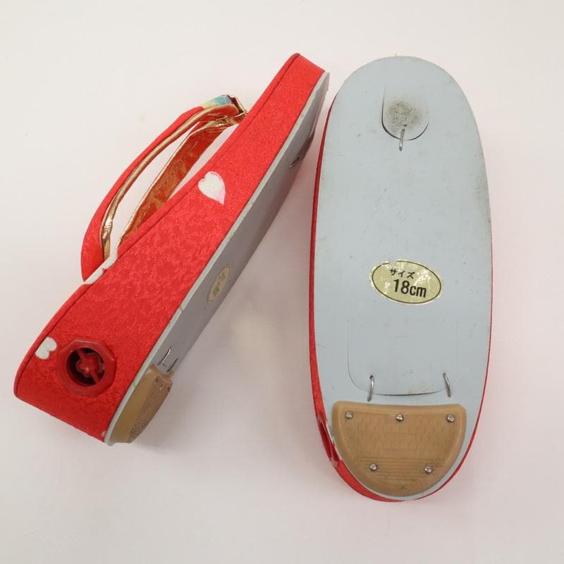 あっちゃん　七五三6点セット　被布　着物　襦袢　草履　巾着　赤 9RR21