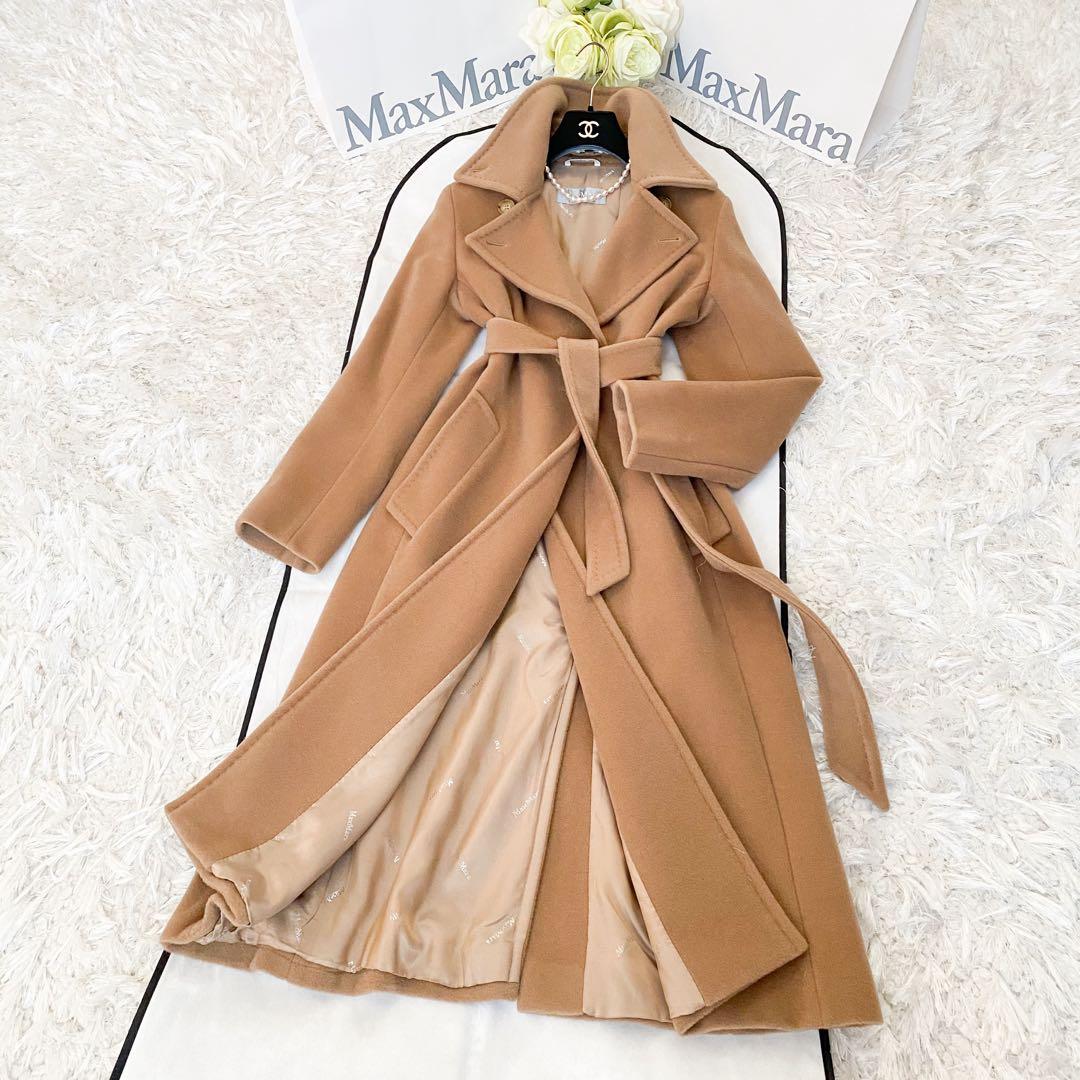 ★美品★MaxMara マックスマーラ ヴァージンウール ラップコート★