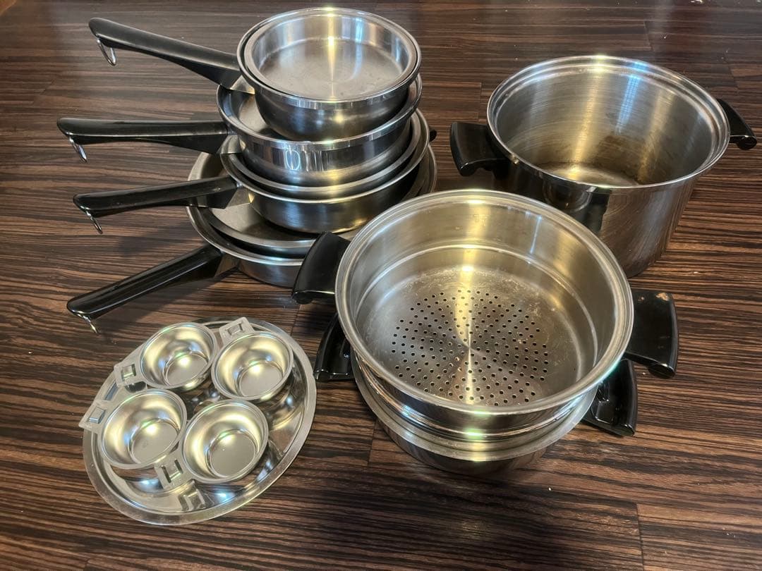 Amway Queen アムウェイ　クイーン　ステンレス鍋・フライパン6点セット