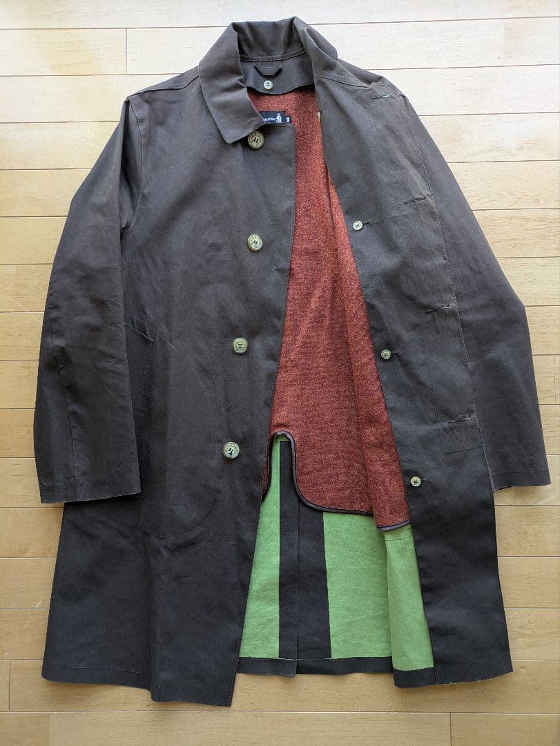 MACKINTOSH ゴム引きコート　ダークブラウン 38 ライナー付き