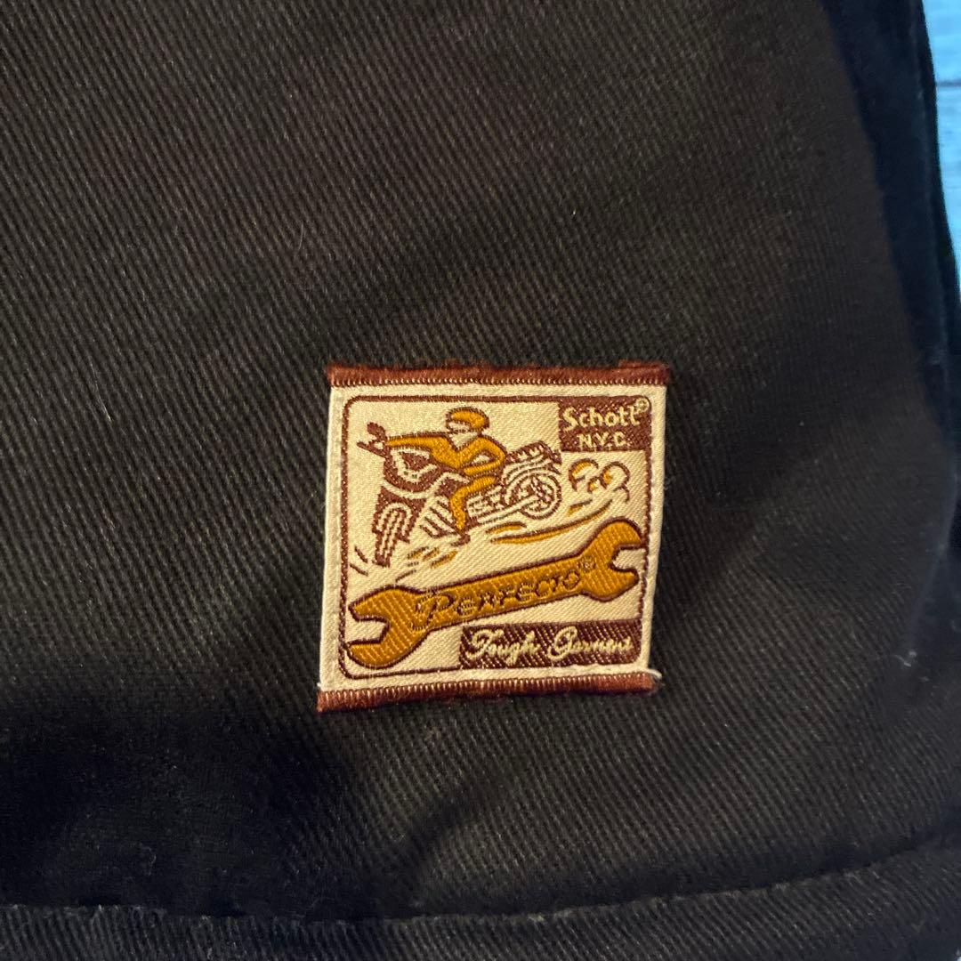 Schott Perfecto バックドロップレオパードジャケット Lバイカー