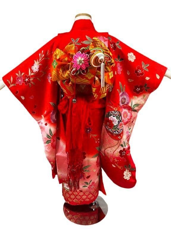 正絹 七五三 7歳 フルセット 着物中古