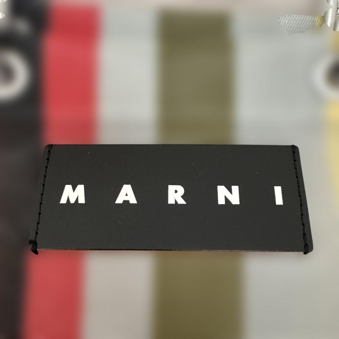 マルニマーケット　ストライプミニバッグ (横長)