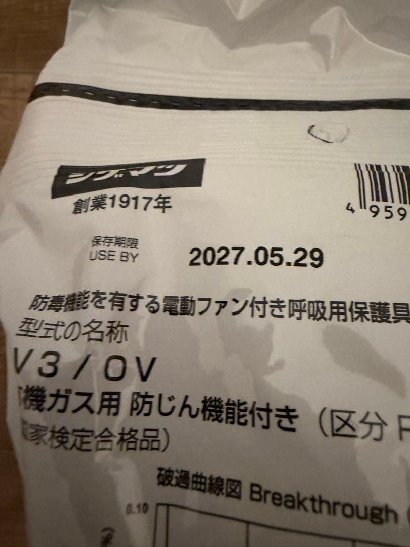 シゲマツ　Sy185 電動ファン付き呼吸用保護具