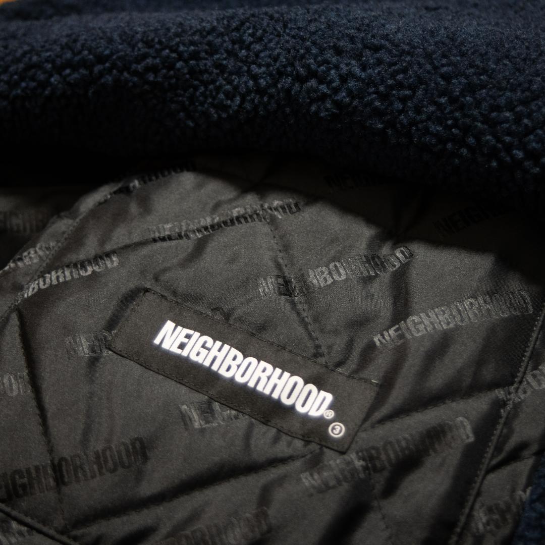 【未使用】NEIGHBORHOOD ボア チェスターコート ネイビー