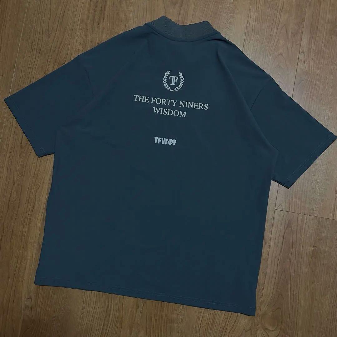 2025新作　TFW49 モックネック　Tシャツ　チャコール　XL ゴルフ