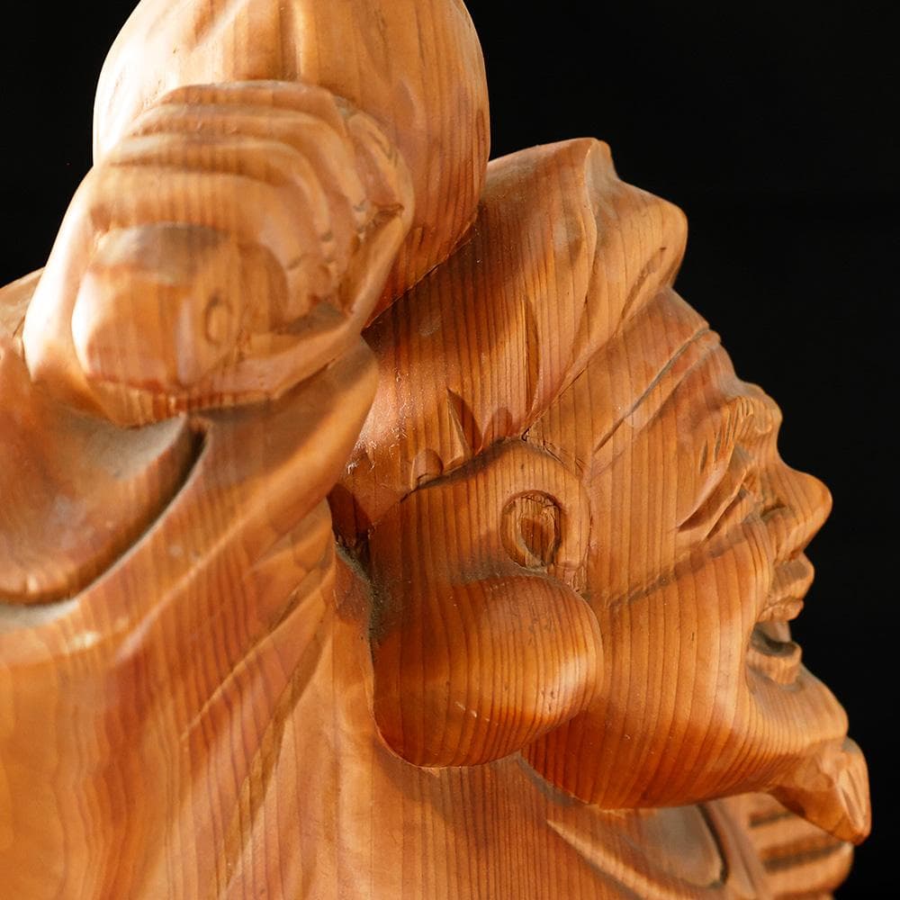 木彫 大黒天像 仏像 東洋彫刻 仏教美術 七福神 縁起物 置物 高さ54㎝