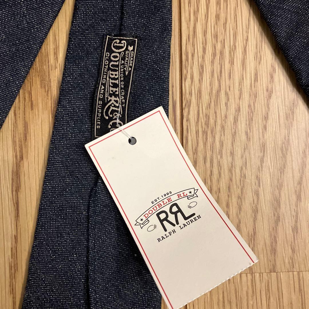 デッドストック RRL インディゴ デニム ネクタイ ダブルアールエル