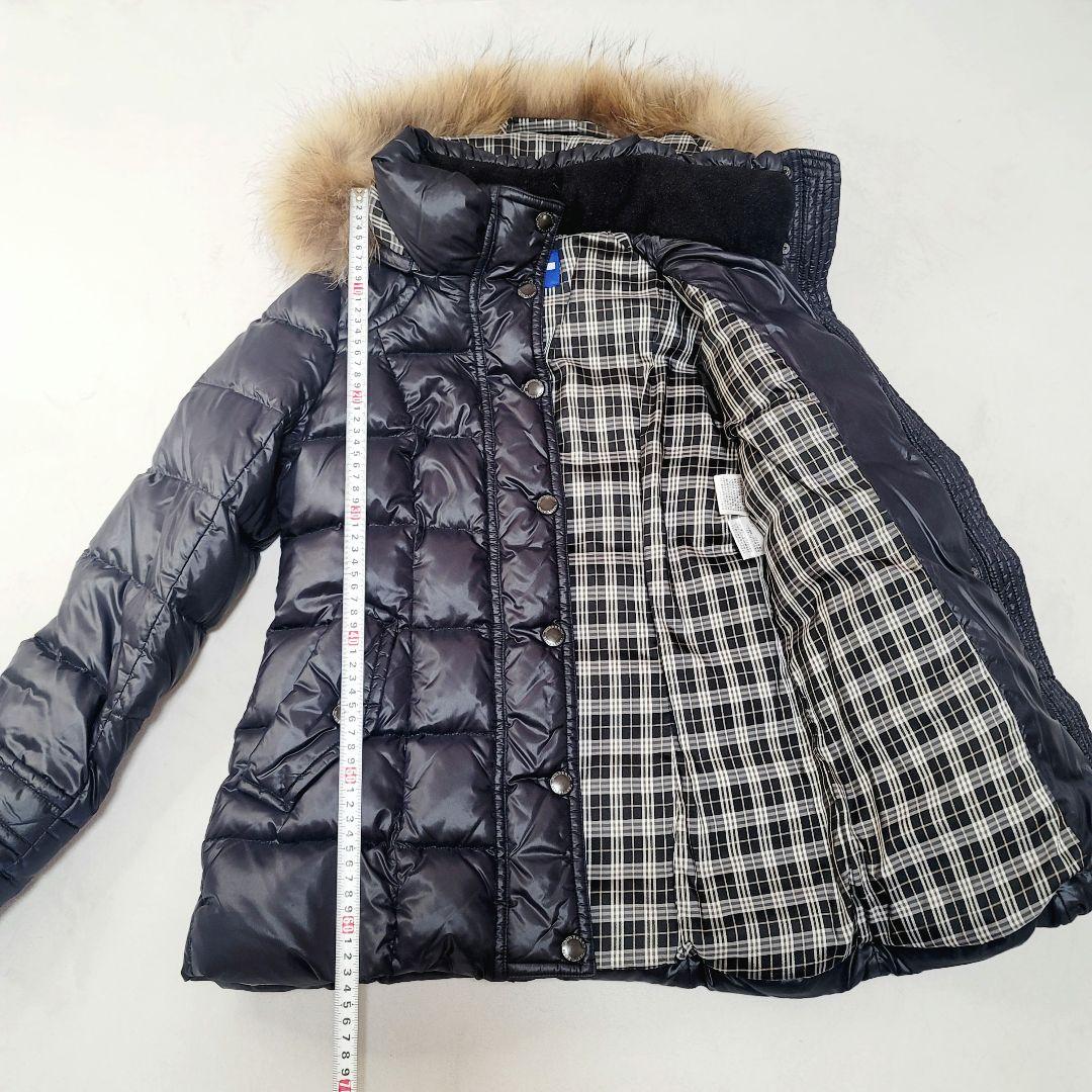 極美品☆BURBERRYブルーレーベルダウンコートジャケットフード付ノバチェック