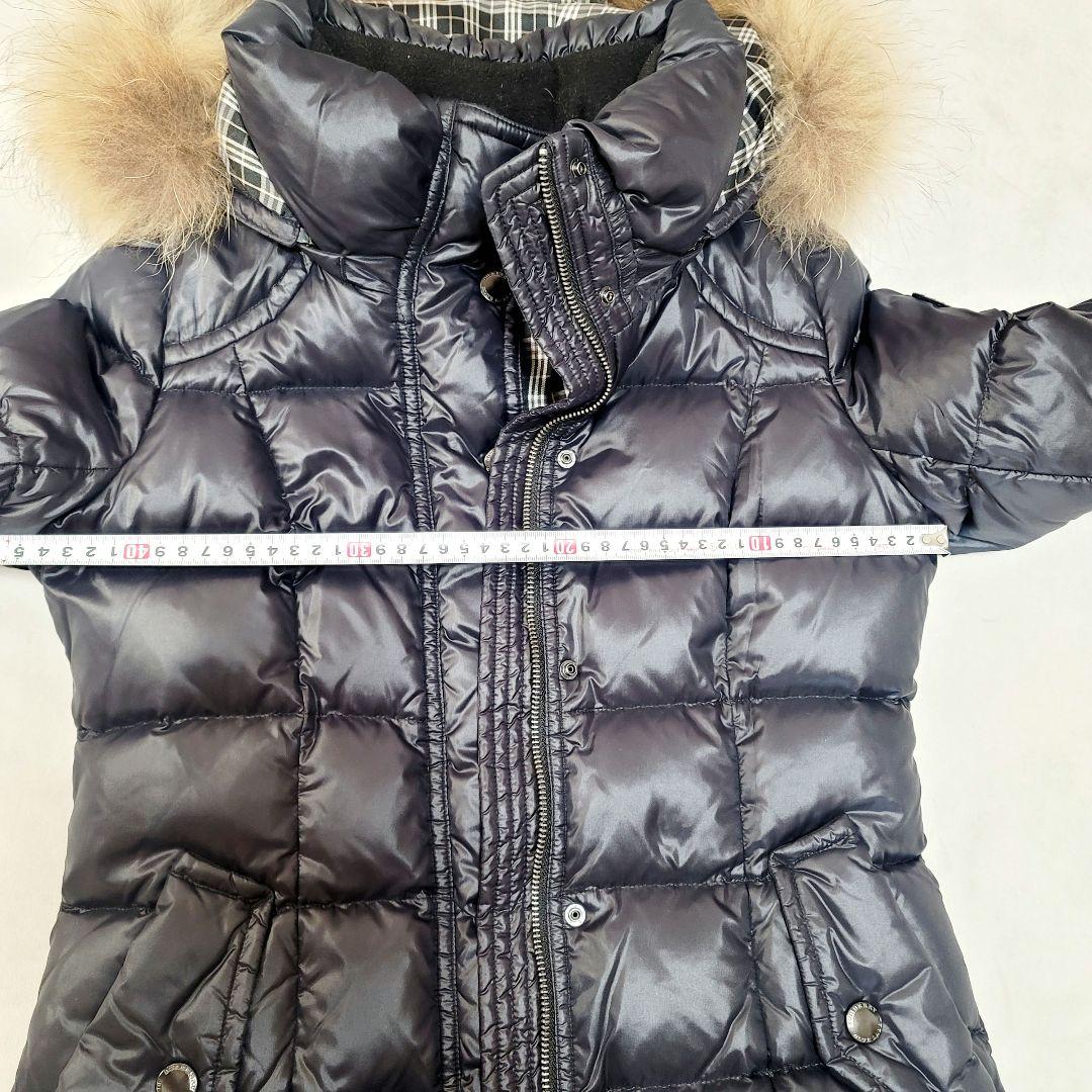 極美品☆BURBERRYブルーレーベルダウンコートジャケットフード付ノバチェック