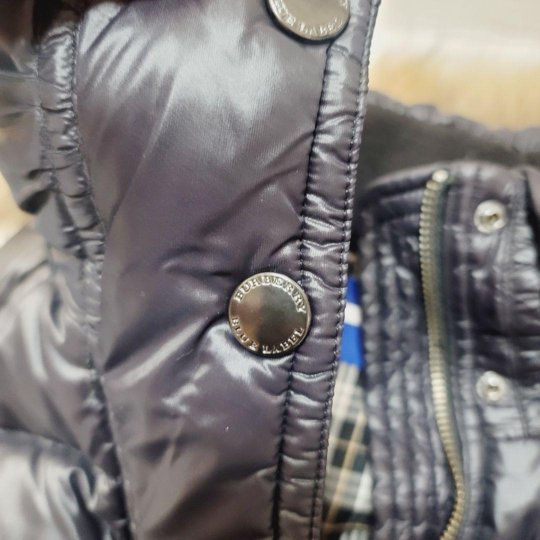 極美品☆BURBERRYブルーレーベルダウンコートジャケットフード付ノバチェック
