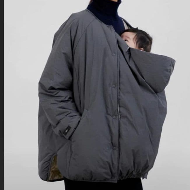 konny コニー リバーシブルママコート　グレー　フリー　美品