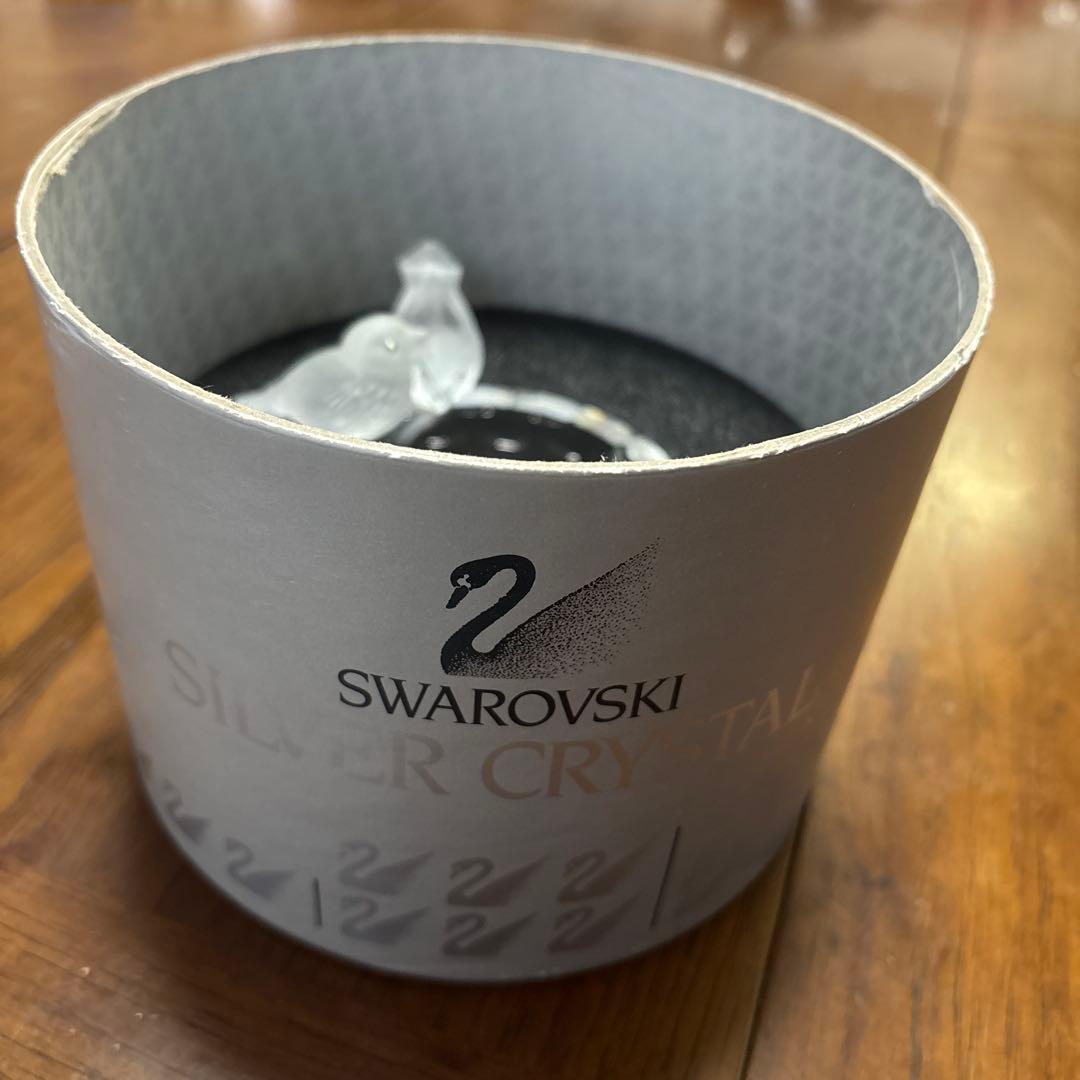 2007年 廃盤品 swarovski スワロフスキー 小鳥の水盤 小物入れ