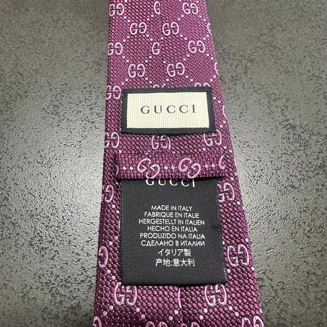 【極美品】GUCCHI ネクタイ パープル 408865