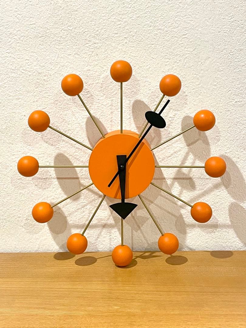 【正規品・美品】Vitraヴィトラ ボールクロック オレンジ ジョージ・ネルソン