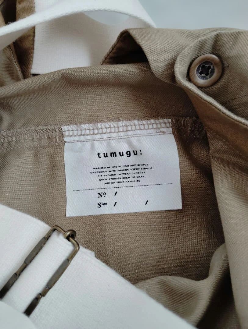 【美品】tumugu ツムグ ヴィンテージフレンチドリル 2wayサロペット