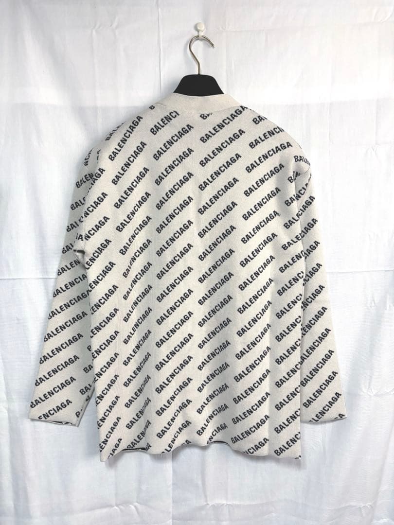 新品タグ付き◆BALENCIAGA ロゴニットカーディガン 未使用オーバーサイズ