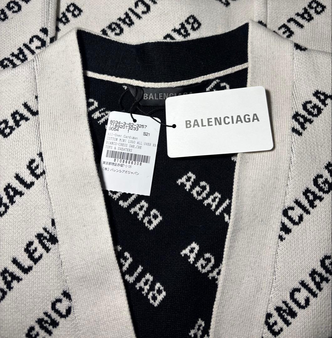 新品タグ付き◆BALENCIAGA ロゴニットカーディガン 未使用オーバーサイズ