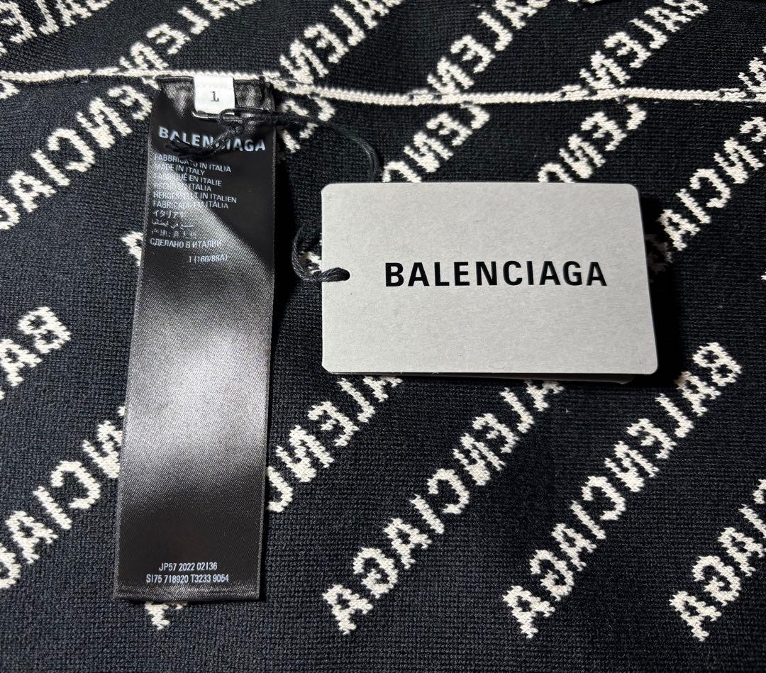 新品タグ付き◆BALENCIAGA ロゴニットカーディガン 未使用オーバーサイズ
