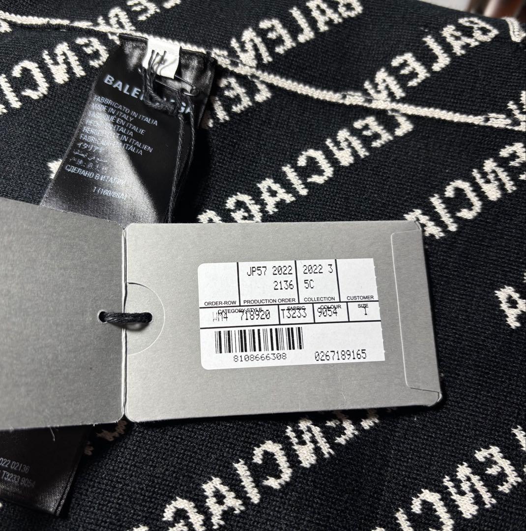 新品タグ付き◆BALENCIAGA ロゴニットカーディガン 未使用オーバーサイズ