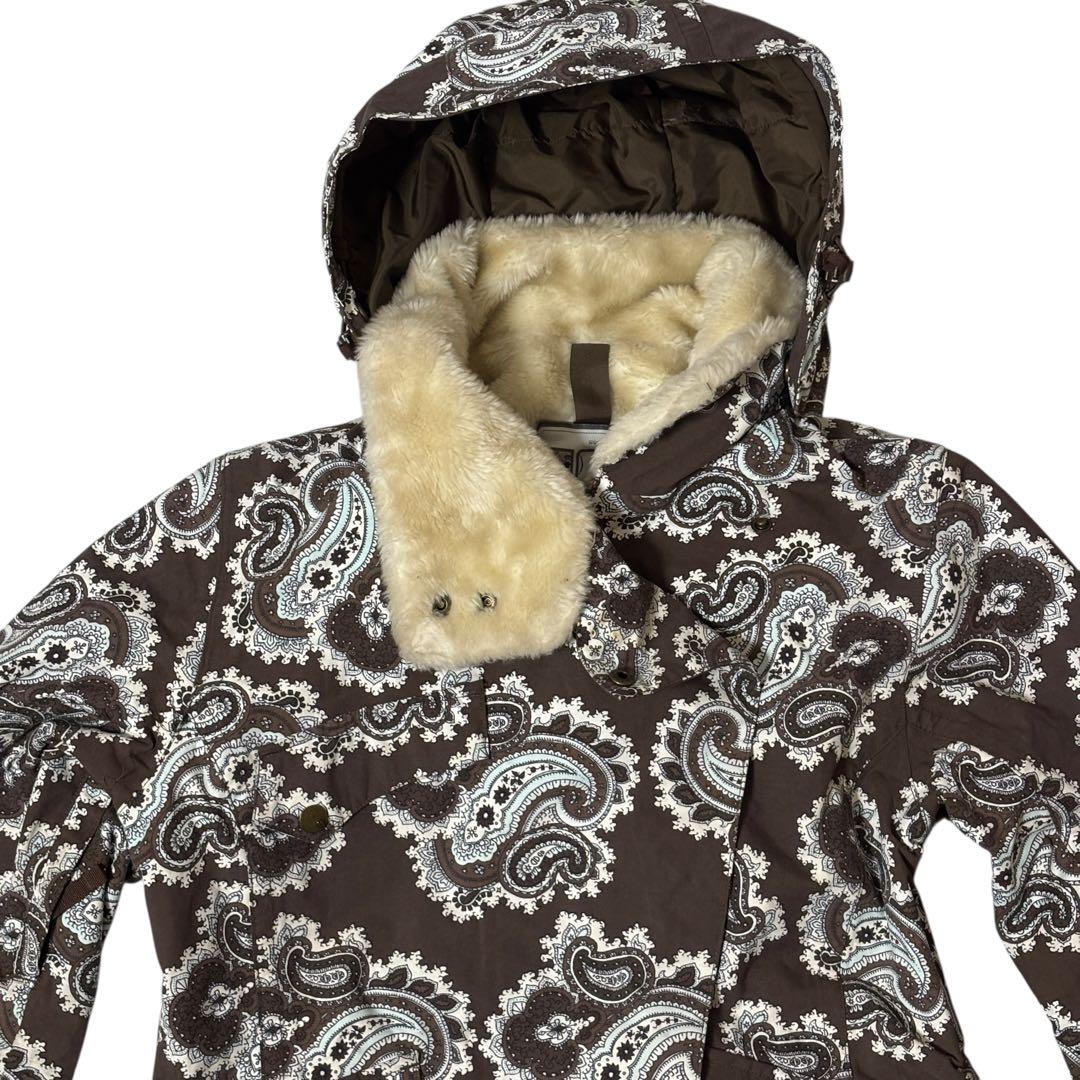 【美品】Burton バートン　スキーウェア　短丈　ペイズリー　S