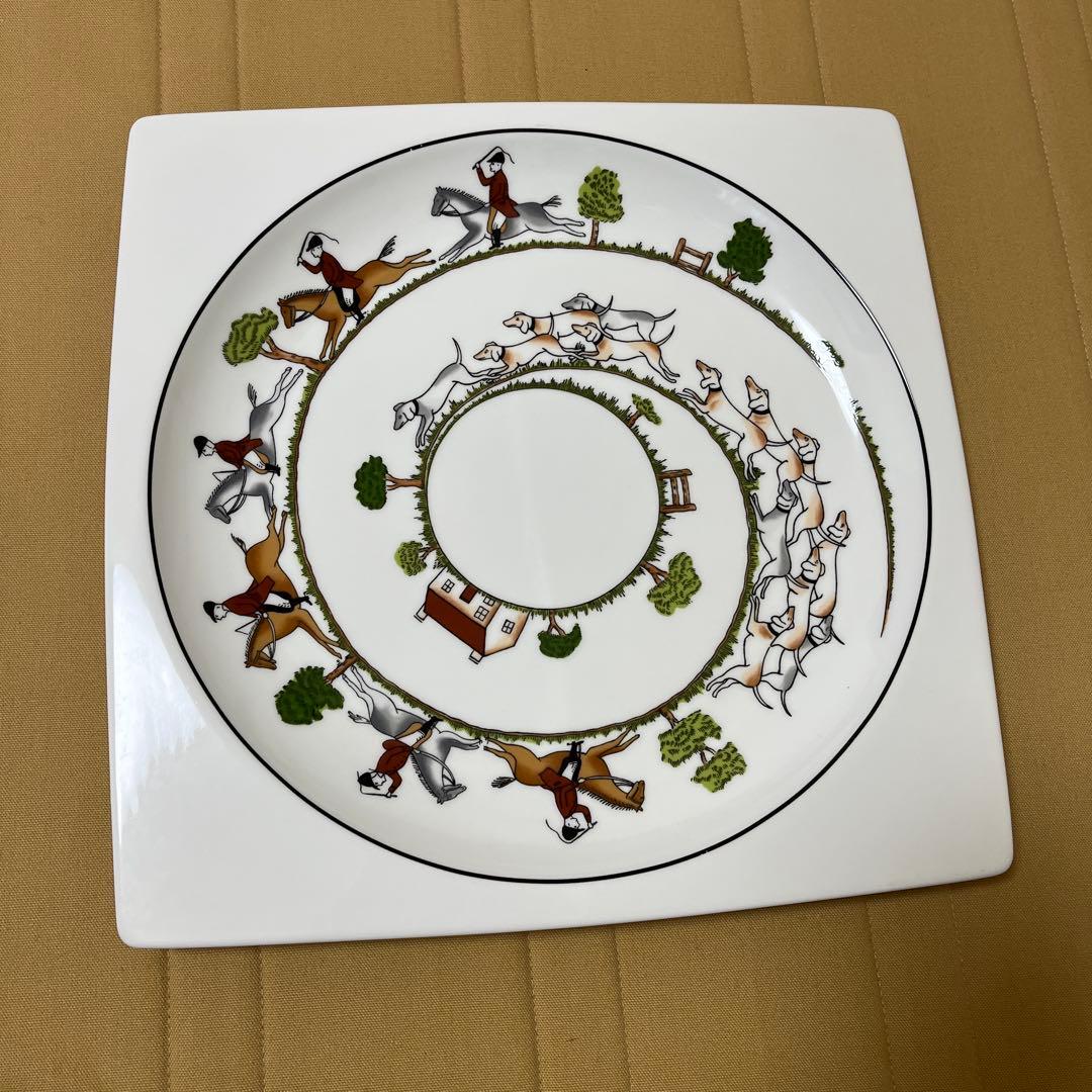 る*う様 美品‼︎WEDGEWOOD ハンティングシーン 大皿2枚組[廃盤希少]