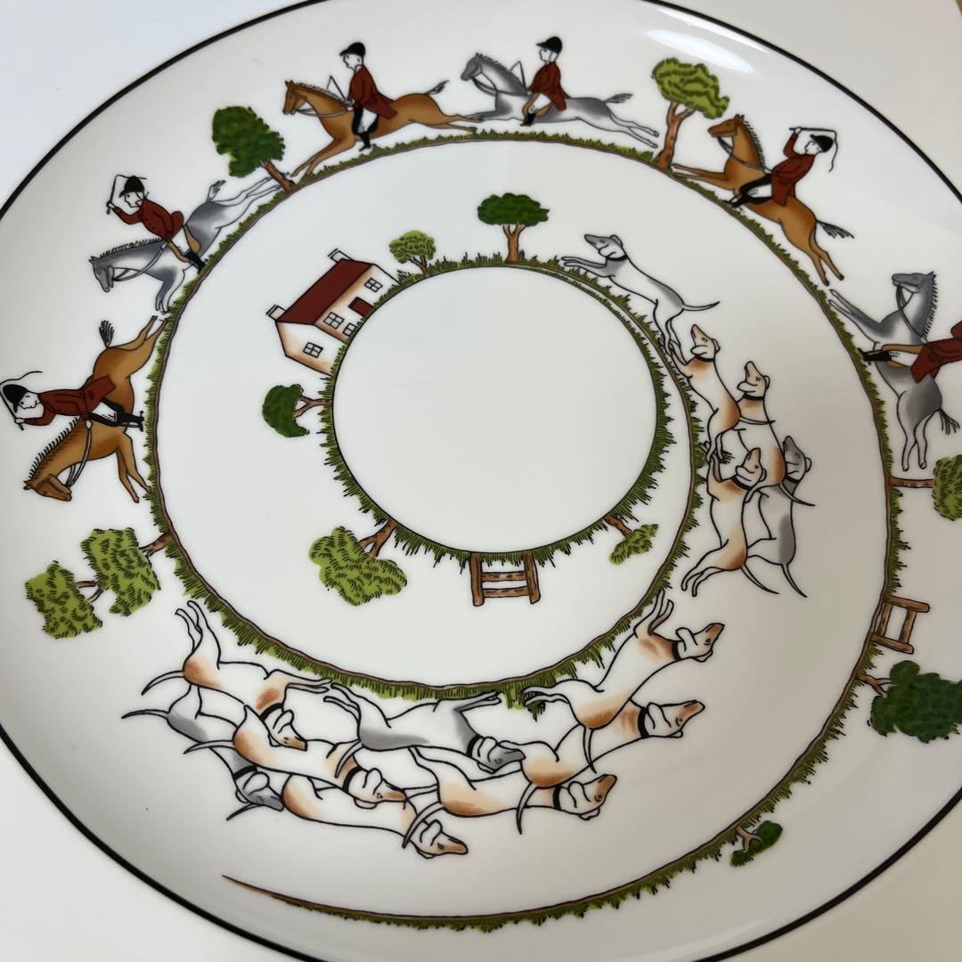 る*う様 美品‼︎WEDGEWOOD ハンティングシーン 大皿2枚組[廃盤希少]