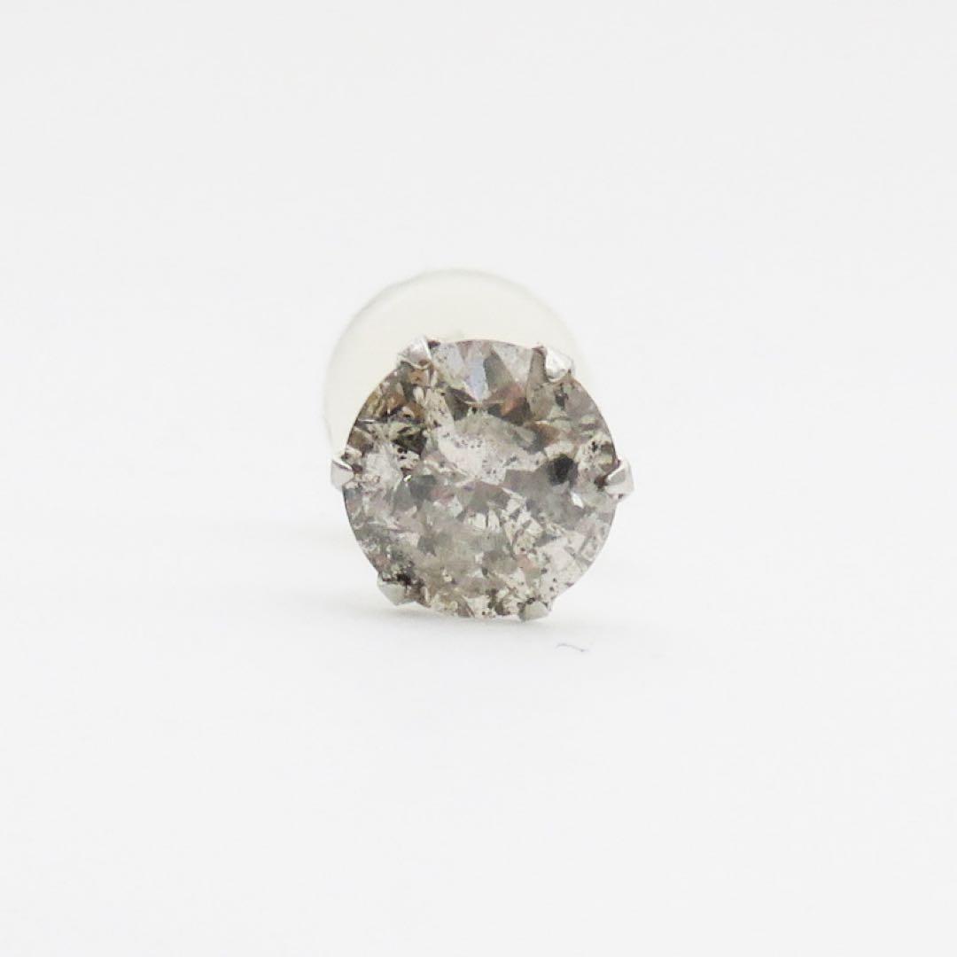 や*ん様 本物保証、‼︎ Pt900 プラチナ 天然ダイヤモンド0.5ct 片耳