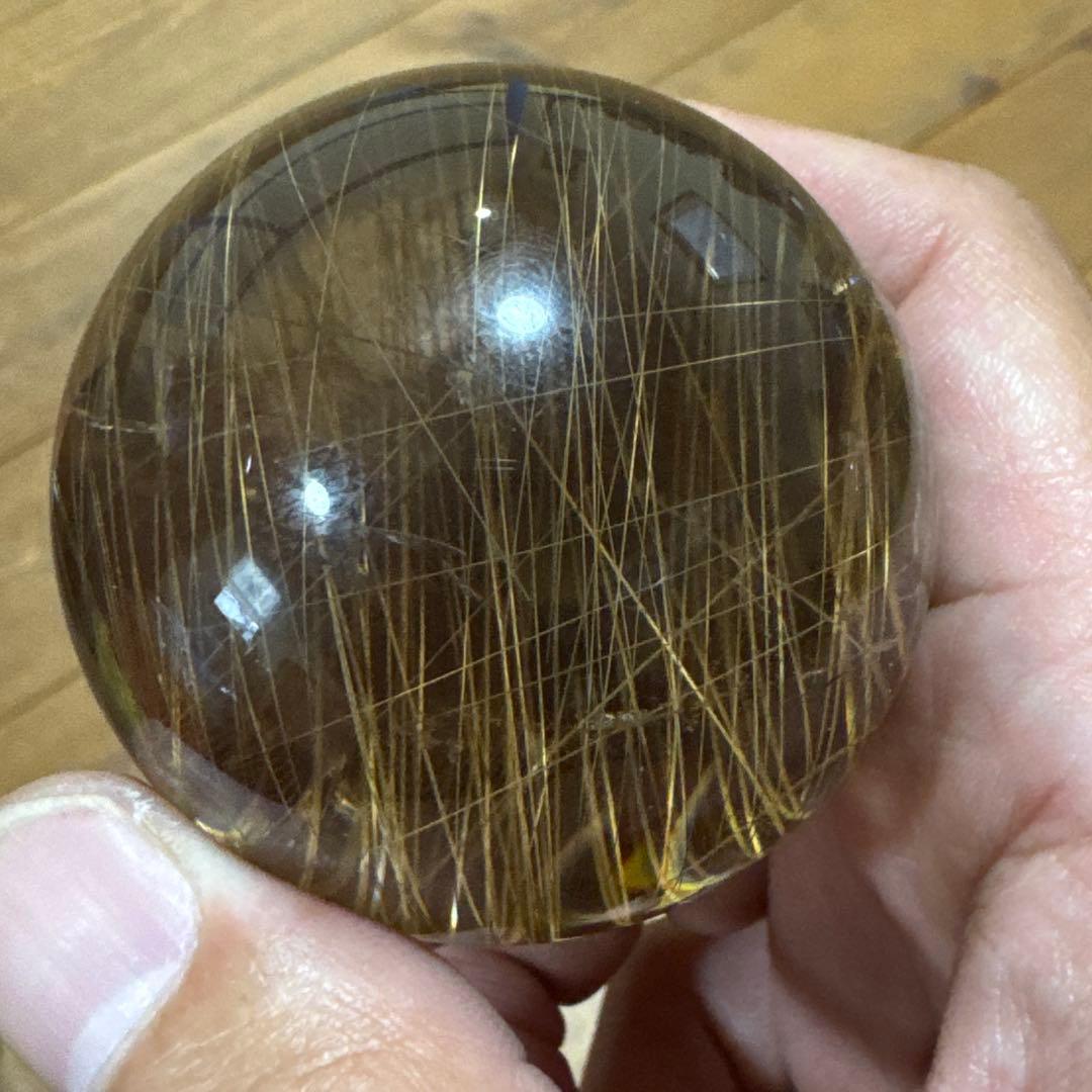 【極上品】コレクション級　ゴールドルチルスフィア 丸玉　約5.2cm
