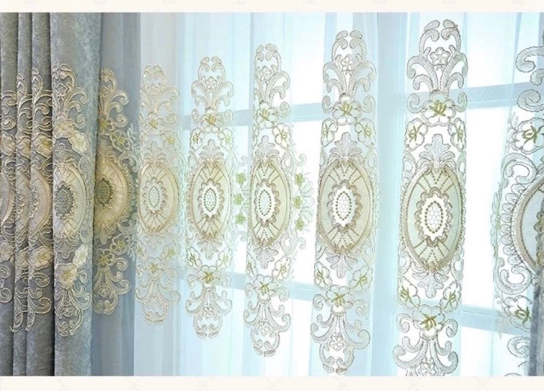 ★オーダー注文★ 106番-刺繍入れ高級カーテン