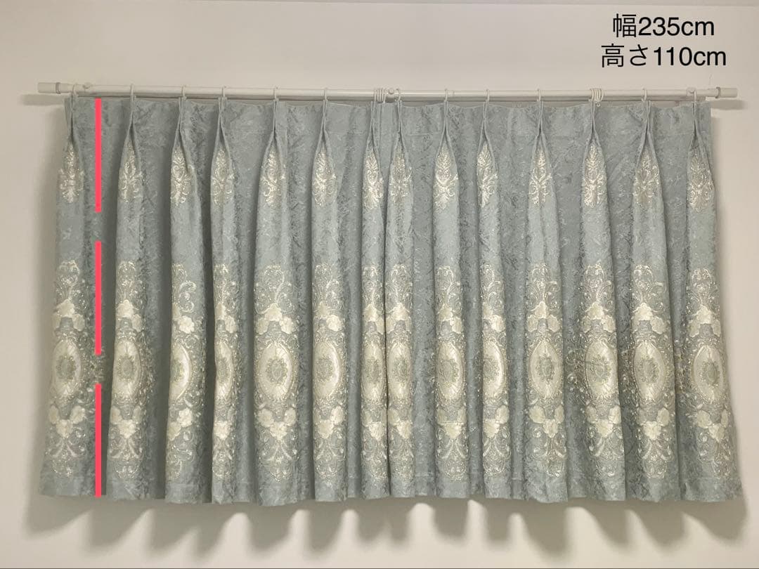 ★オーダー注文★ 106番-刺繍入れ高級カーテン