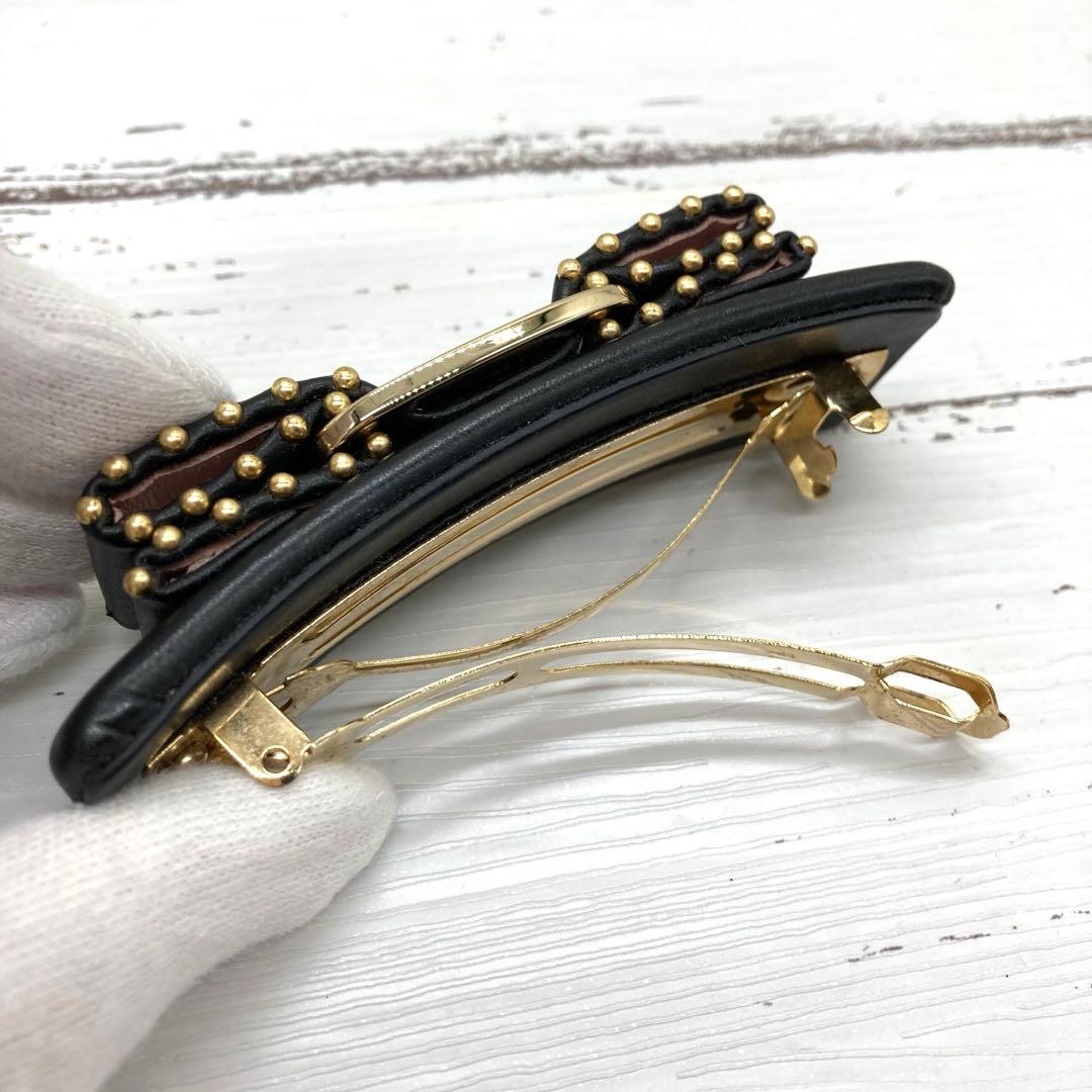 希少❣️Ferragamo フェラガモバレッタヘアアクセサリーヴァラリボンレザー