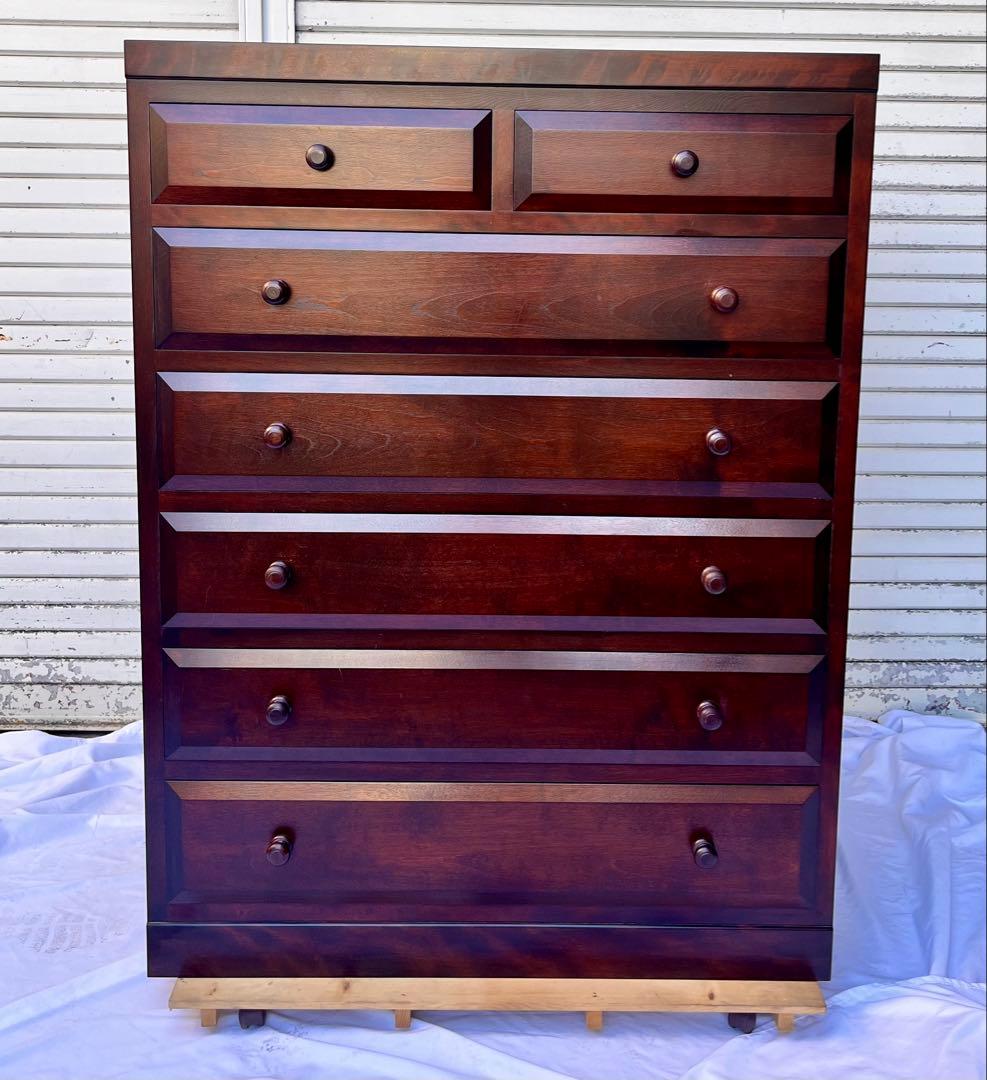 ③-2【送料無料】高級和箪笥 松本民芸家具 無垢材 昭和レトロ　民芸　和風タンス