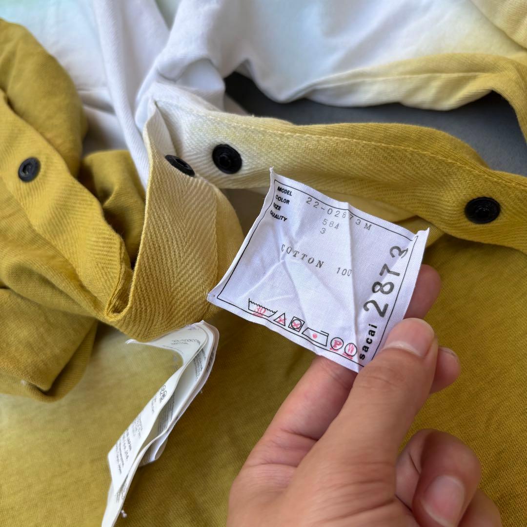 Sacai グラデーション　スナップボタン　長袖　tシャツ　ロンt カットソー