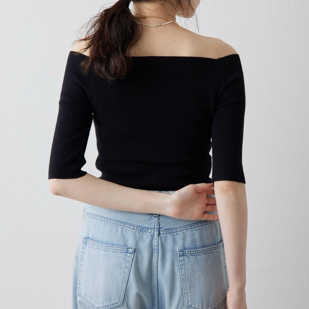 ひ*3様 【美品】THE PAUSE オフショルハーフスリーブプルオーバー ウィ